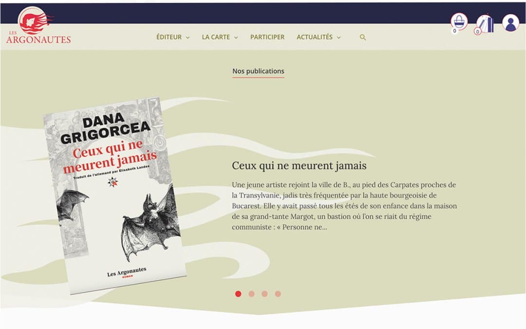 Création graphique du site Argonautes Éditeurs