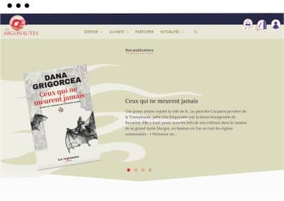 Création graphique du site Argonautes Éditeurs
