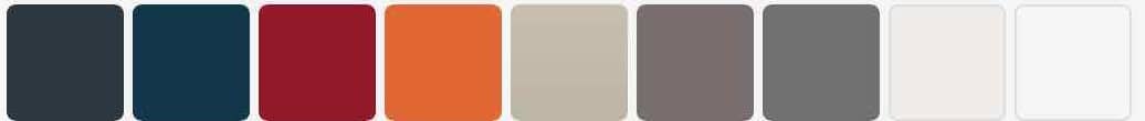couleurs-ean Palette de couleurs, bleu foncé, rouge bordeau, orange, beige